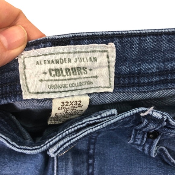 Alexander Julian Colour Denim Jeans Men 32X30 Organic Coll. Medium Wash Stretch - Picture 4 of 6